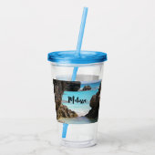 トロピカルアイランドコースト&シー写真 アクリルタンブラー (裏面)