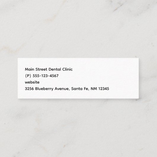 トロピカルアイランドコースト&シー写真 スキニー名刺 (裏面)