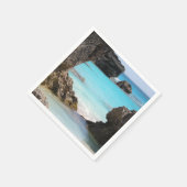 トロピカルアイランドコースト&シー写真 スタンダードカクテルナプキン (角)