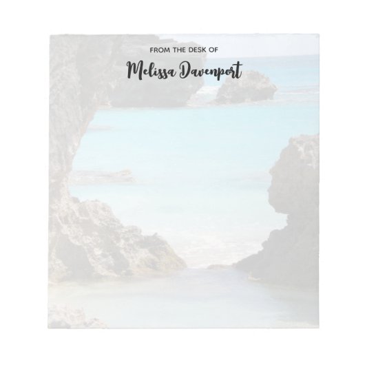 トロピカルアイランドコースト&シー写真 ノートパッド (正面)