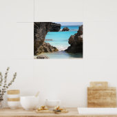 トロピカルアイランドコースト&シー写真 ポスター (キッチン)