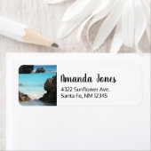 トロピカルアイランドコースト&シー写真 ラベル (インサイチュ)