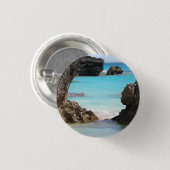トロピカルアイランドコースト&シー写真 缶バッジ (正面&裏面)