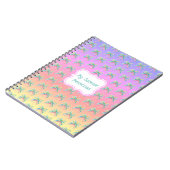 トロピカルアイランドサンセットパームツリー ノートブック (左側)