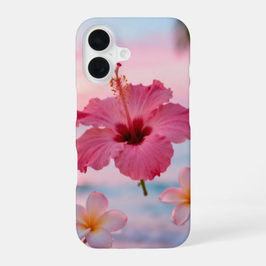 トロピカルアイランドサンセット風景 iPhone 16ケース (裏面)