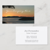 トロピカルアイランドサンセット – トラベルビジネスカード 名刺 (正面/裏面)