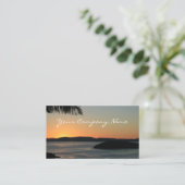 トロピカルアイランドサンセット – トラベルビジネスカード 名刺 (スタンド正面)
