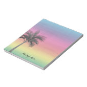 トロピカルアイランドサンセット |ヤシパーソナライズされたの木 ノートパッド (回転)