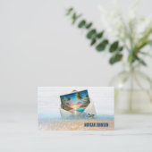 トロピカルアイランドシーン（エンベロープ） 名刺 (スタンド正面)