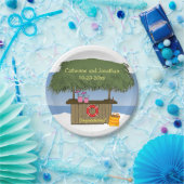 トロピカルアイランドティキハットバー結婚ズテーマサマー ペーパープレート (パーティー)