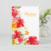 トロピカルアイランドハイビスカスビーチ結婚式 招待状 (スタンド正面)