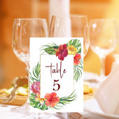 トロピカルアイランドハイビ結婚スカスフローラテーブルNo ノートカード