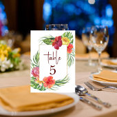 トロピカルアイランドハイビ結婚スカスフローラテーブルNo ノートカード