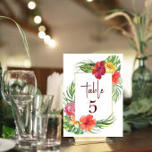 トロピカルアイランドハイビ結婚スカスフローラテーブルNo ノートカード