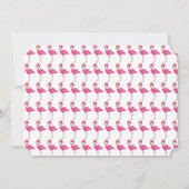 トロピカルアイランドバードピンクフラミンゴ誕生日パーティー 招待状 (裏面)