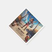 トロピカルアイランドパイレーツガールバースデーパーティー スタンダードカクテルナプキン (角)