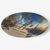 トロピカルアイランドパイレーツガールバースデーパーティー ペーパープレート (アングル)