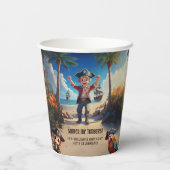 トロピカルアイランドパイレーツボーイバースデーパーティー 紙コップ (裏面)