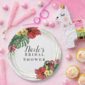 トロピカルアイランドパラダイスバーズボタニカル ペーパープレート (パーティー)