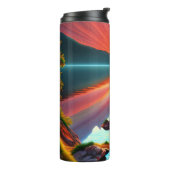 トロピカルアイランドパームツリーサンセットオンビーチ タンブラー (回転左)