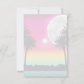 トロピカルアイランドパームツリーサンセット サンキューカード (裏面)