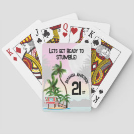 トロピカルアイランドパームツリーサンセット トランプ