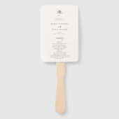 トロピカルアイランドパームツリー結婚式 プログラム ハンドファン (正面)