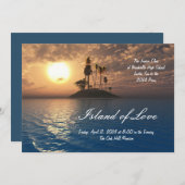 トロピカルアイランドパームプロム招待状 招待状 (正面/裏面)