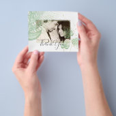 トロピカルアイランドパーム葉ビーチ結婚式 チラシ (手)