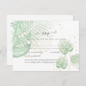 トロピカルアイランドパーム葉ビーチ結婚式 ポストカード (正面/裏面)