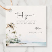 トロピカルアイランドビーチウェディング フェイバータグ (正面)