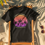 トロピカルアイランドビーチカスタムトリップパームツリー トライブレンドＴシャツ<br><div class="desc">島のクールクルーズのための家族休暇トライブレンドtシャツにマッチ。ピンクのビーチの夕日の前に美しかわいらしいヤシの木が特徴。海カスタムへの夏の旅行に最適なブラックティー。</div>