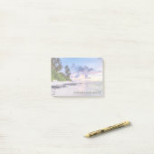 トロピカルアイランドビーチコースタルサンセット ポストイット (デスク上)