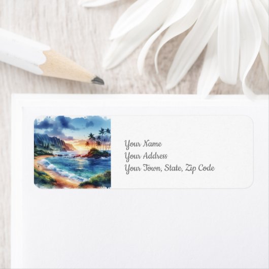 トロピカルアイランドビーチコースタル ラベル (インサイチュ)