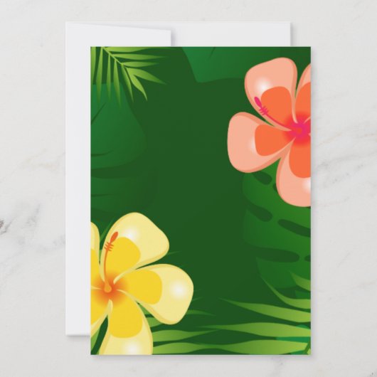 トロピカルアイランドビーチルアウ（ハワイ式宴会）|企業パーティー 招待状 (裏面)