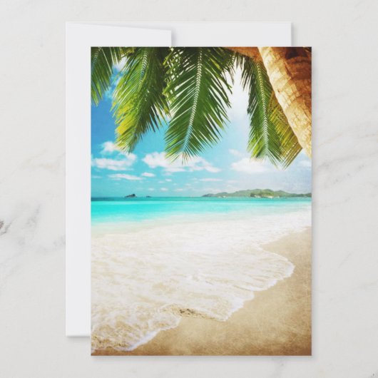 トロピカルアイランドビーチ結婚式招待状 招待状 (裏面)