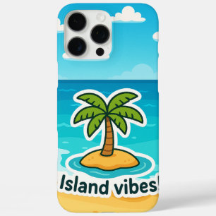 トロピカルアイランドビーブスパームツリーステッカー iPhone 16 PRO MAXケース