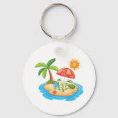 トロピカルアイランドピクニックキーチェーン キーホルダー (裏面)