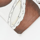 トロピカルアイランドフルーティービーチココナッツプリント フリースブランケット (角)