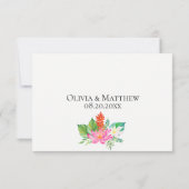 トロピカルアイランドフローラウェディングRSVP 出欠カード (裏面)