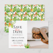 トロピカルアイランドボタニカルフォト セーブザデート 案内状 (正面/裏面)