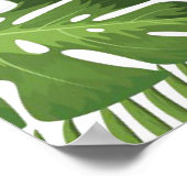 トロピカルアイランドボタニカル結婚ウェルカム ポスター (角)