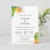 トロピカルアイランドボタニカル結婚式招待状 招待状 (スタンド正面)