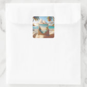 トロピカルアイランドポストカード(封筒) スクエアシール (バッグ)