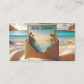 トロピカルアイランドポストカード(封筒) 名刺 (正面)