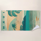 トロピカルアイランドマウイ ビーチタオル (正面)