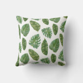 トロピカルアイランドリゾートバナナリーフモダン クッション (裏面)