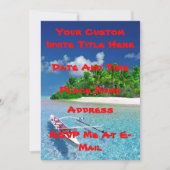 トロピカルアイランドリゾート 招待状 (正面)