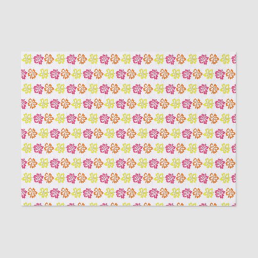 トロピカルアイランドルアウ（ハワイ式宴会）ピンクハワイアンハイビスカスフローラ 薄葉紙 (正面)