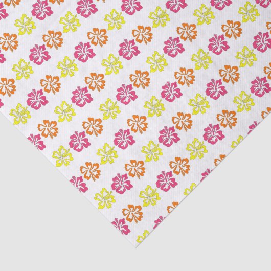 トロピカルアイランドルアウ（ハワイ式宴会）ピンクハワイアンハイビスカスフローラ 薄葉紙 (詳細)